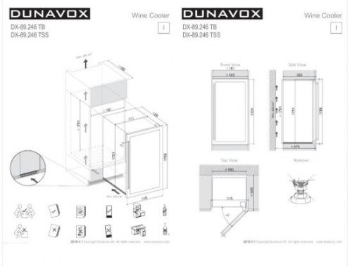 Трехзонный винный шкаф DUNAVOX DX-89.246TB фото 2